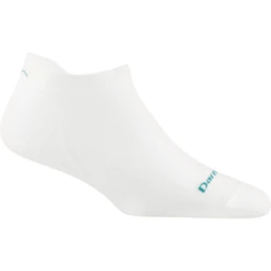 Darn Tough Womens Run No Show Tab Ultra-Lightweight Socks -Shoes Shop 1043 White
