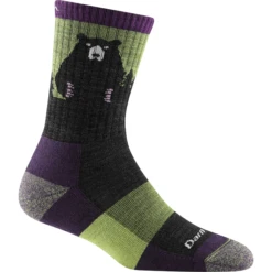 Darn Tough Womens Bear Town Micro Crew Lightweight Hiking Socks -Shoes Shop 1970 Lime
