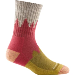Darn Tough Womens Treeline Micro Crew Midweight Hiking Socks -Shoes Shop 1971 Cranberry