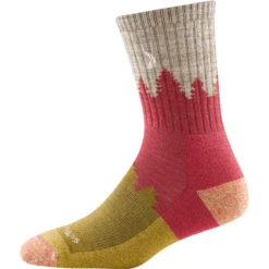 Darn Tough Womens Treeline Micro Crew Midweight Hiking Socks -Shoes Shop 1971 Cranberry 1
