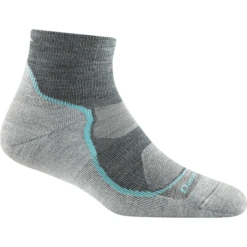 Darn Tough Womens Light Hiker Quarter Lightweight Socks -Shoes Shop 1987 Slate