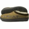 Ariat Mens Suede Clog W/ Ariat Logo Slipper -Shoes Shop 2844 Hashbrown