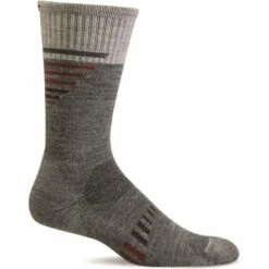 Sockwell Mens Ascend II Moderate Compression Crew Socks -Shoes Shop CT36M Ascend II Crew Grey