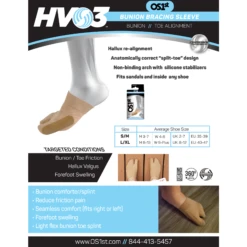 OS1st HV3 Bunion Brace -Shoes Shop HV3Techsheet