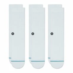 Stance Mens Icon Crew 3-Pack Socks -Shoes Shop M556D18ICP WHT