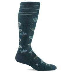 Sockwell Womens Field Flower Moderate Compression Knee-High Socks -Shoes Shop SW133W FieldFlower BlueRidge625 WEB