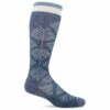 Sockwell Womens Full Floral Moderate Compression Knee High Socks -Shoes Shop SW63W Full Floral Denim 650 Web
