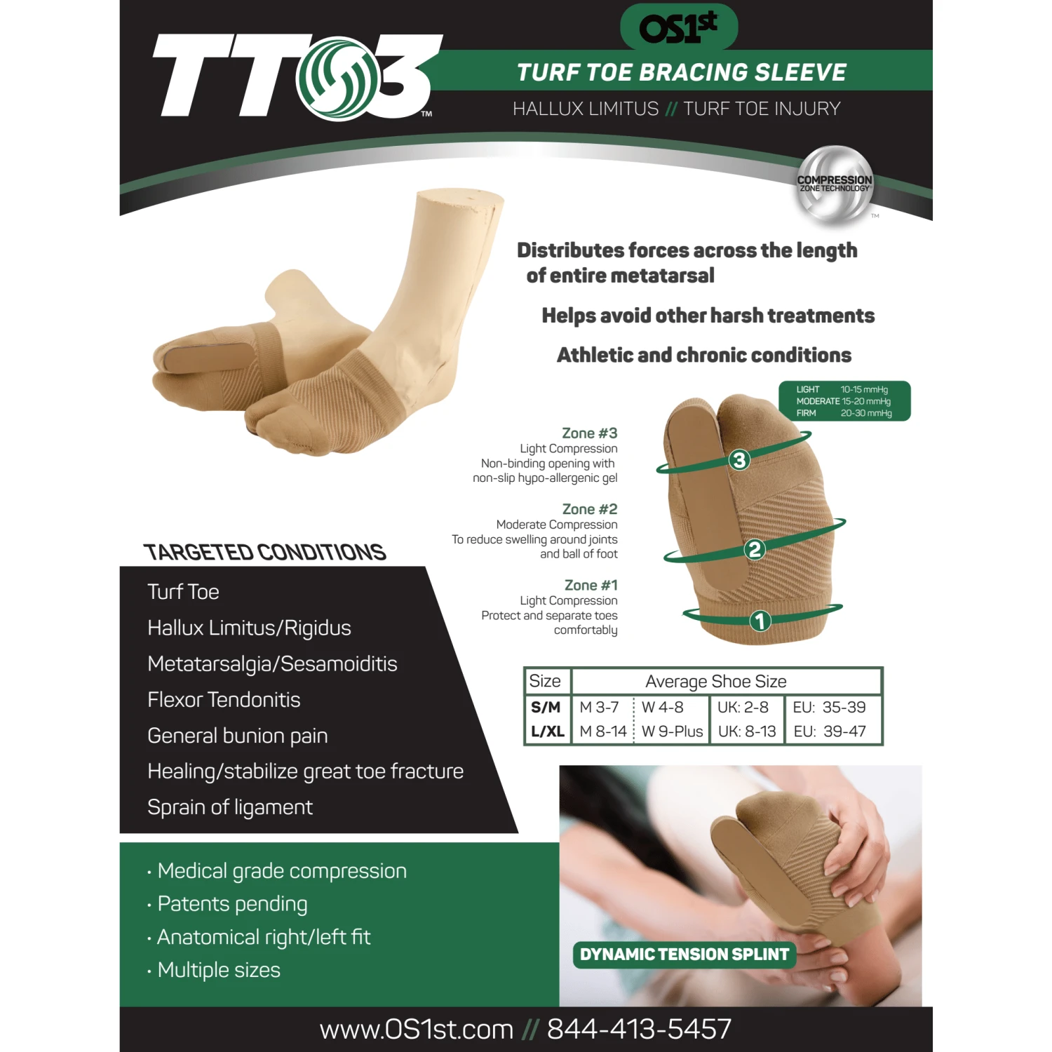 OS1st TT3 Turf Toe Brace OS1st TT3 Turf Toe Brace -Shoes Shop TT3Techsheet