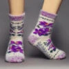 Siberia Spirit Winter Violets Crew Socks 1 Siberia Spirit Winter Violets Crew Socks -Shoes Shop WinterViolets