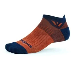 Swiftwick Aspire Zero Tab Socks -Shoes Shop aspire navy orange no show tab socks 0 profile ZCG50TZ WBG