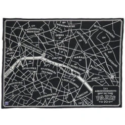Faribault Mill Paris Map Wool Throw