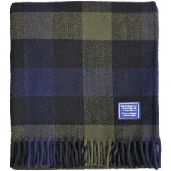 Faribault Mill Tri-Color Buffalo Check Wool Throw -Shoes Shop faribault mill tri color black olive navy tri color buffalo check wool throw blanket 29510179192941 690x.progressive 285ce874 75ac 4f5c 93af 86e38c19240f